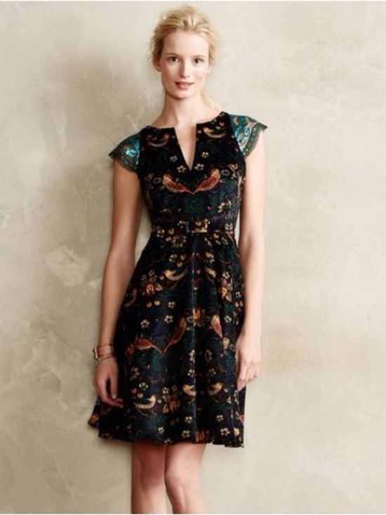 Eva Franco Dresses & Skirts - Anthropologie Eva Franco
Larksong Corduroy Bird Sequin Dress,